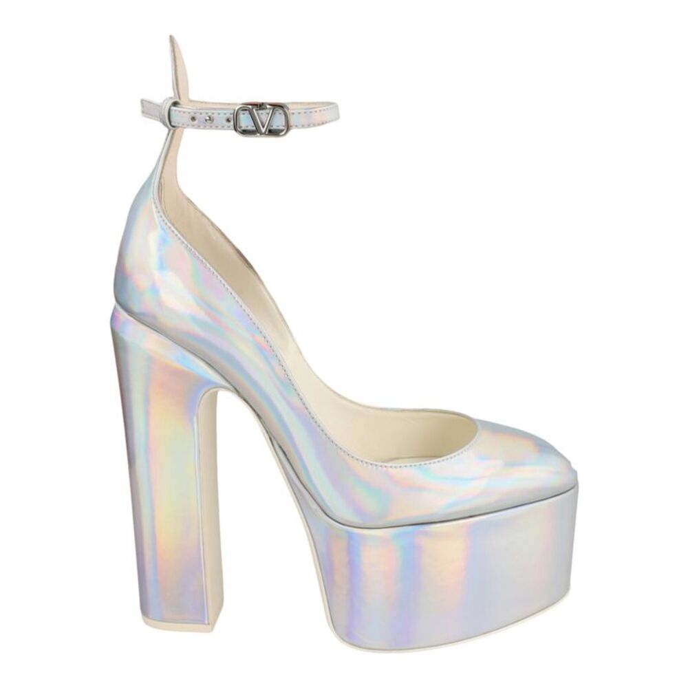 Valentino Tan-Go Platform Pumps Iridescent Womens